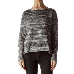 Madewell Threadmix Black/White Boatneck Sweater - S
